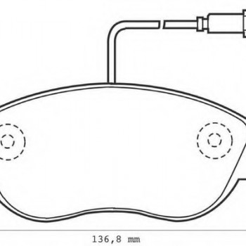 FREN BALATASI ÖN DOBLO 1,3-1,9MJ 06-(15JANT)/DOBLO3 KISA ŞASE/P307/G.PUNTO-LINEA 06- 90BEYGİR/BRAVA-BRAVO 1,6MJ 06-/CORSA-D 1,3MJ/BERLINGO/FIORINO 90BEYG (KABLOLU)