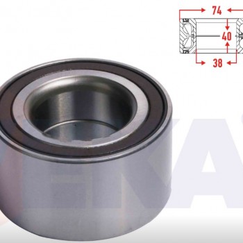 AKS RULMANI ÖN JAZZ 1,4i 08-12/JAZZ 1,3 16-/CITY 1,4 İ-VTEC 09-12/CR-V 2,0i 02-06 (38X74X40)