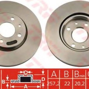 FREN DİSKİ ÖN TK (HAVALI)(257 MM) DOBLO-LINEA-BRAVO-PANDA 1,4/1,3MJ-STILO-IDEA 1,2 16V-1,3MJ/TEMPRA-TİPO 2,0/BRAVA-BRAVO-MAREA 1,8-1,9TD/NEMO-BIPPER 1,3HDİ/FIORINO 1,3MJ