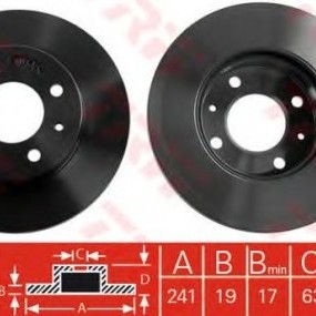 FREN DİSKİ ÖN TK (DÜZ)(241 MM) ACCENT 00-06