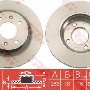 FREN DİSKİ ÖN TK (HAVALI)(256 MM) İ20 08-12