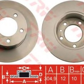 FREN DİSKİ ARKA TK (304,9 MM)(5 BİJON) MASTER3 2,3 10-