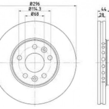 FREN DİSKİ ÖN TK (HAVALI)(296 MM)(5 BİJON) TRAFIC3-OPEL VIVARO3 1,9DCİ-2,0DCİ 14- YM