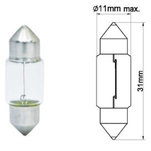 TAVAN VE PLAKA AMPÜLÜ 12 Volt 10 Watt (11X31) JAPON SOFİT
