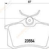 FREN BALATASI ARKA (DİSK) MEGAN2-MEGAN3-FLUENCE-SCENIC-ACCORD 03-/GOLF-BORA-CADDY-OCTAVIA-IBIZA-FABIA-RAPID 08-/CITROEN C3/C4-P307-P1007-P207-P307-P308-P807-PICASSO-BERLINGO