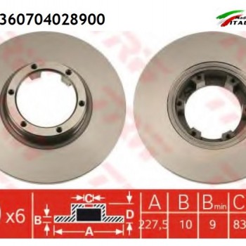 FREN DİSKİ AYNASI ÖN TK (227,50MM) R12 TOROS