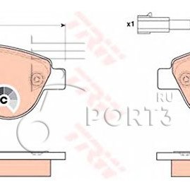 FREN BALATASI ÖN (ÇİFT KABLOLU) DOBLO 1,3MJ-1,9MJ 06-(15JANT)/DOBLO3 1,3MJ-1,6MJ KISA ŞASE/P307/G.PUNTO-LINEA 06- 90BEYGİR/BRAVA-BRAVO 1,6MJ 06-/CORSA-D 1,3MJ/BERLINGO-FIORINO 90BEYG