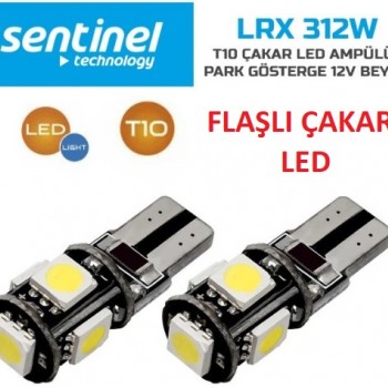 FLAŞ ÇAKAR LEDLİ PARK AMPÜLÜ T10 (BEYAZ)(TAKIM 2ADET)