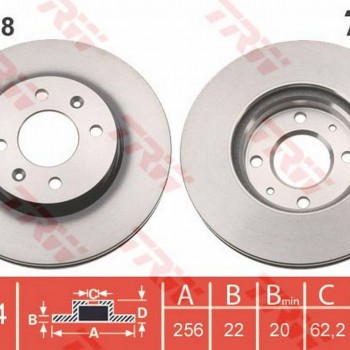 FREN DİSKİ ÖN TK ACCENT BLUE 1,4 CVVT-1,6CRDİ 11-/İ20 12- (HAVALI)(256 MM)