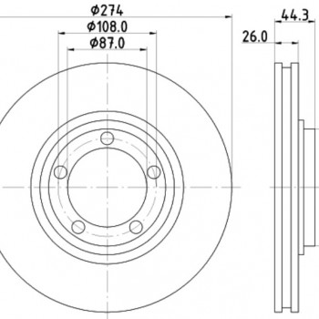FREN DİSKİ ÖN TK (HAVALI)(274 MM) STAREX 04-/H100 KAMYONET 05-
