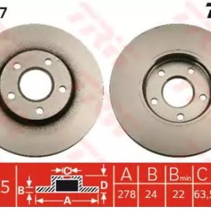 FREN DİSKİ ÖN TK (HAVALI)(27MM) CONNECT 1,8TDCİ 02-13