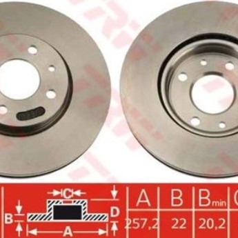 FREN DİSKİ ÖN TAKIM (HAVALI)(257MM) PALIO 1,3MJ/ALBEA 1,3MJ-1,4-1,6 02-/DOBLO 1,2-1,3MJ-1,9D-1,9JTD-1,9MJ/TİPO-TEMPRA-BRAVA-MAREA-LINEA-FIORINO-STILO-STRADA-BIPPER-NEMO-PUNTO 02-05