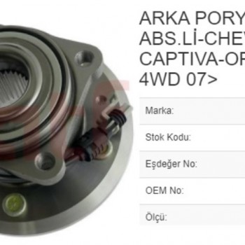 ARKA PORYA KOMPLE CAPTIVA-ANTARA 07- (64,76X151X84)