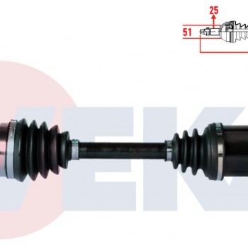 ÖN AKS SOL (KOMPLE) DOBLO 1,3MJ 01-10 (611MM)(UZUN)