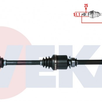 ÖN AKS SAĞ (KOMPLE) LINEA 1,3MJ (949MM)