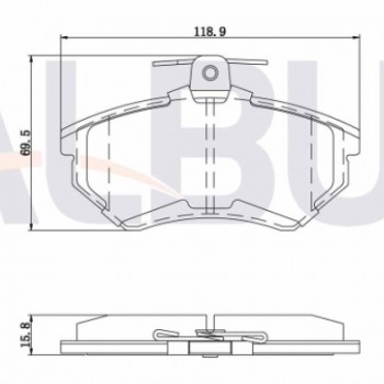 FREN BALATASI ÖN GOLF2-3 84-92/JETTA2 89-92/PASSAT2-3 85-97/INCA 99-01/CORDOBA 99-01