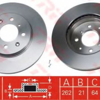 FREN DİSKİ ÖN TK (HAVALI)(262 MM) CIVIC 1,6İE EURO 96-98/CIVIC 01-06 V-TEC/GOLF2/GOLF3