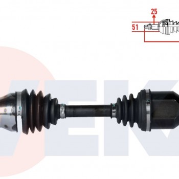 ÖN AKS SOL (KOMPLE) ALBEA 1,3MJ (557MM)(KISA)