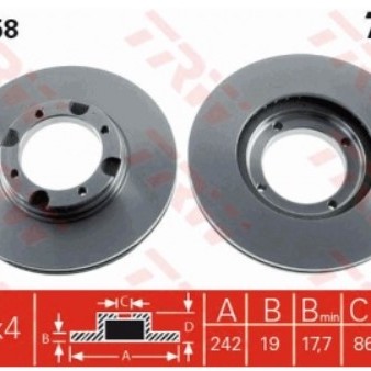FREN DİSKİ ÖN TK (HAVALI)(242 MM) ACCENT 95-00