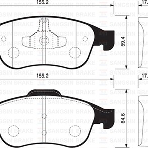 FREN BALATASI ÖN MEGAN3-FLUENCE/DACIA LODGY-DUSTER 10-/DOKKER 12-/PARTNER TEPEE 1,6 HDİ 08-/BERLINGO 08-/C4 07-/DS4 11-/5008 09->