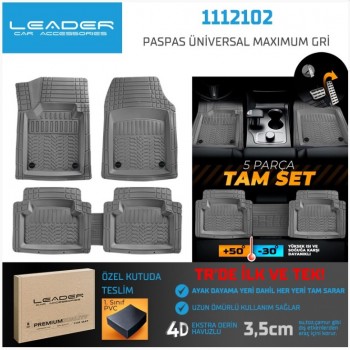 PASPAS (KAUÇUK)(GRİ) MAXIMUM LÜX 5 PARÇA (TAM KAPAMA)(HAVUZLU)