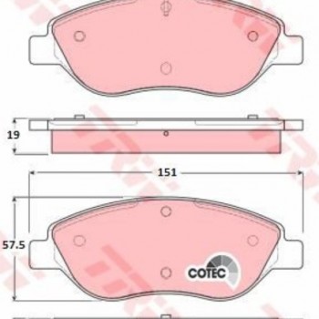 FREN BALATASI ÖN EGEA 1,3MJ-1,4-1,6MJ 15- YM (OTOMATİK VİTES)