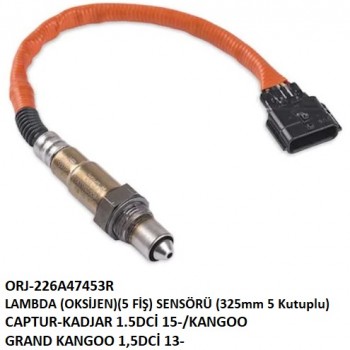 LAMBDA (OKSİJEN)(5 FİŞ) SENSÖRÜ CAPTUR-KADJAR 1.5DCİ 15-/KANGOO/GRAND KANGOO 1,5DCİ 13- (325mm 5 Kutuplu)