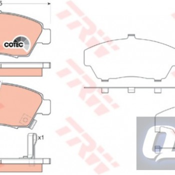 FREN BALATASI ÖN CIVIC 1,6 94-02/CIVIC V-TEC 04-06/JAZZ-CITY 08- (YAYSIZ TİP)(136,50MM)