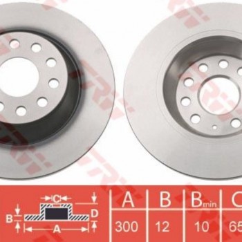 FREN DİSKİ ARKA GOLF7 12-/PASSAT 14-/TIGUAN 16-/TOURAN 15-/AUDI A3 12-/SUPERB 15-/ATECA 16-/LEON 15-