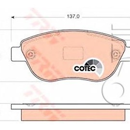 FREN BALATASI ÖN (KABLOSUZ) DOBLO 1,3MJ-1,9MJ 06-(15JANT)/DOBLO3-DOBLO4 1,3MJ-1,6MJ KISA ŞASE/P307/G.PUNTO-LINEA 06- 90BEYGİR/BRAVA-BRAVO 1,6MJ 06-/CORSA-D 1,3MJ/BERLINGO-FIORINO 90BEYG(*BÜYÜK TİP*)