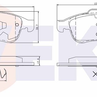 FREN BALATASI ÖN MEGAN3-FLUENCE/DACIA LODGY-DUSTER 10-/DOKKER 12-/PARTNER TEPEE 1,6 HDİ 08-/BERLINGO 08-/C4 07-/DS4 11-/5008 09->