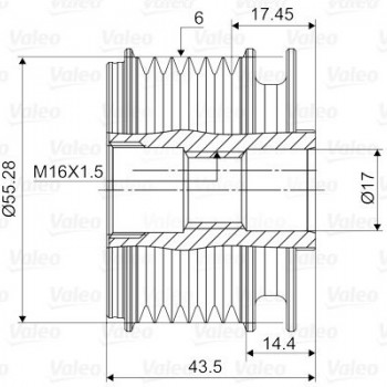 ALTERNATÖR KASNAĞI (6 KANAL) CLIO-MEGAN-KANGO-LOGAN 1,5DCİ K9K/MEGAN2 1,4-1,6 16V