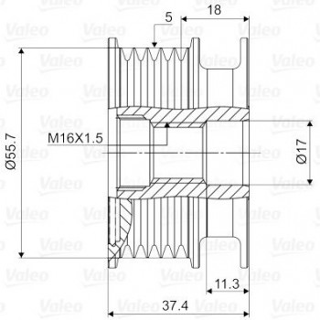 ALTERNATÖR KASNAĞI 5 KANAL (OTOMATİK) CLIO-MEGAN-KANGO-LOGAN 1,5DCİ K9K/MEGAN2 1,4-1,6 16V