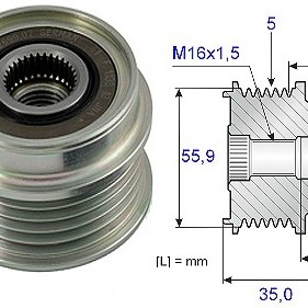 ALTERNATÖR KASNAĞI 5 KANAL (OTOMATİK) PASSAT 96-05/A4 01-4/A6 97-05/SUPER B 1,6-1,8-1,9TDİ