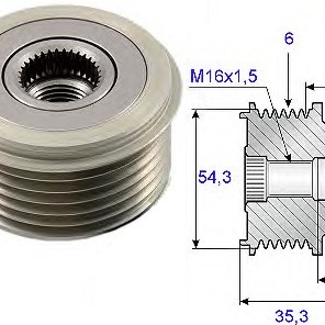 ALTERNATÖR KASNAĞI 6 KANAL (OTOMATİK) DUCATO-SCUDO-BOXER-EXPERT-JUMPER-JUMPY-XSARA 2,0-2,2-2,3 MTJ-JTD-HDİ