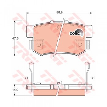 FREN BALATASI ARKA (DİSK) CIVIC 96-13/HONDA CRV 02-06/ACCORD 93-97