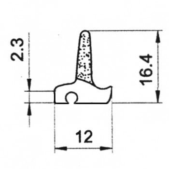 CAM KENAR FİTİLİ DIŞ ÖN-ARKA (FLOK FİTİLİ)(KADİFELİ) DKŞ-M131