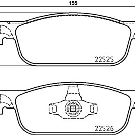 ÖN FREN BALATA SYMBOL 13-/CLIO4 HB-DUSTER-SANDERO2-STEPWAY 1,5DCİ 12- (155MM)(KALIN)