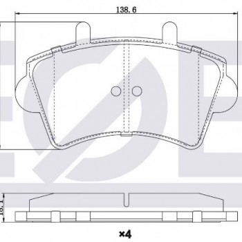 FREN BALATASI ÖN MASTER2 (FD) 2,5DCİ 98-10/MASTER2 (FD) 1,9DCİ 98-10/MASTER2 (FD) 1,9DTİ 98-10/MOVANO A 1,9DTİ 01-10/MOVANO A 2,5DTİ 01-10