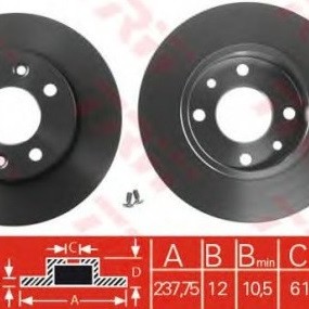 FREN DİSKİ ÖN TK R9-R11-R19 (238X12X61) 4 BIJON