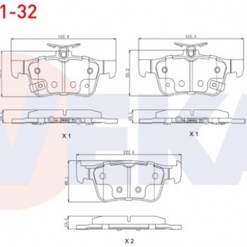 FREN BALATASI ÖN HONDA CIVIC 12- (FB7)