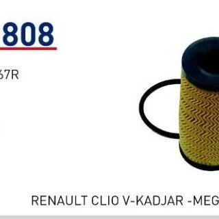YAĞ FİLTRESİ (**KALIN CONTA**) MEGAN3-TRAFIC3-VIVARO 11-/MASTER3 2,3 DCİ 10-/MOVANO B 2,3 DCİ 10-/QASHQAI-X-TRAIL-MEGAN4 1,6DCİ/MERCEDES C180-C200 1,6DCİ