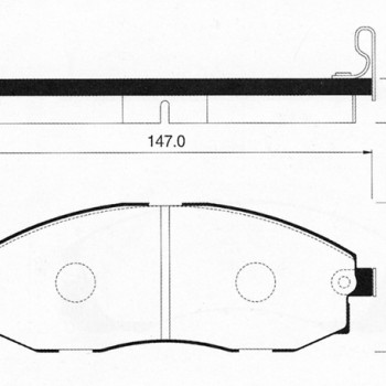 FREN BALATA IKAZLI ON HYUNDAI H100 (KAMYONET) 2.5 D 16.5mm 2004-