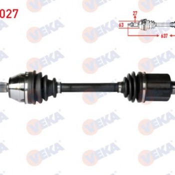 KOMPLE AKS SOL ON FORD FOCUS III 1.6 TDCI M-T UZUNLUK 637mm 2011-2015
