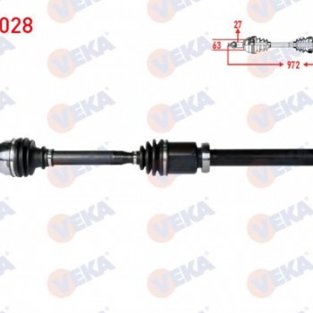 KOMPLE AKS SAG ON FORD FOCUS III 1.6 TDCI M-T UZUNLUK 972mm 2011-2015