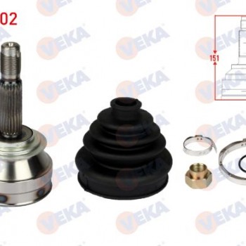 AKS KAFASI SOL-SAG ON DIS FIAT UNO 70 1.4i 20X20X43 UZUNLUK 150,3 mm 1994-2000