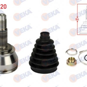 AKS KAFASI SOL-SAG ON DIS FIAT DOBLO (119,223) 1.3 MJT 24X25X51,2 UZUNLUK 151,5 mm 2001-2010