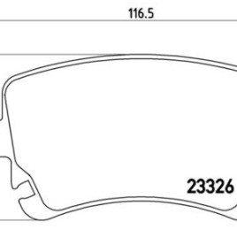 FREN BALATASI ARKA GOLF5-6 10-/PASSAT-JETTA 06-/CADDY3 1,4-1,6-1,9TDİ 2,0SDİ 04-/TOURAN 1,9TDİ-1,6FSİ/A3 2,0FSİ-1,9T