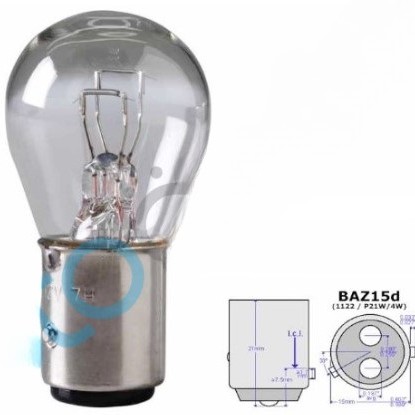 1016 AMPÜL 12V-21W ÇİFT DUY ŞAŞ VE YAKIN TIRNAK