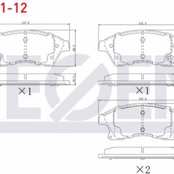 FREN BALATASI ÖN İKAZLI OPEL ASTRA J 1.3 CDTI 15 JANT 19.00MM 2009-2016/1.4İ 200